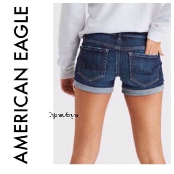 American Eagle Hi-Rise Shortie Jean Shorts - Picture 3 of 5